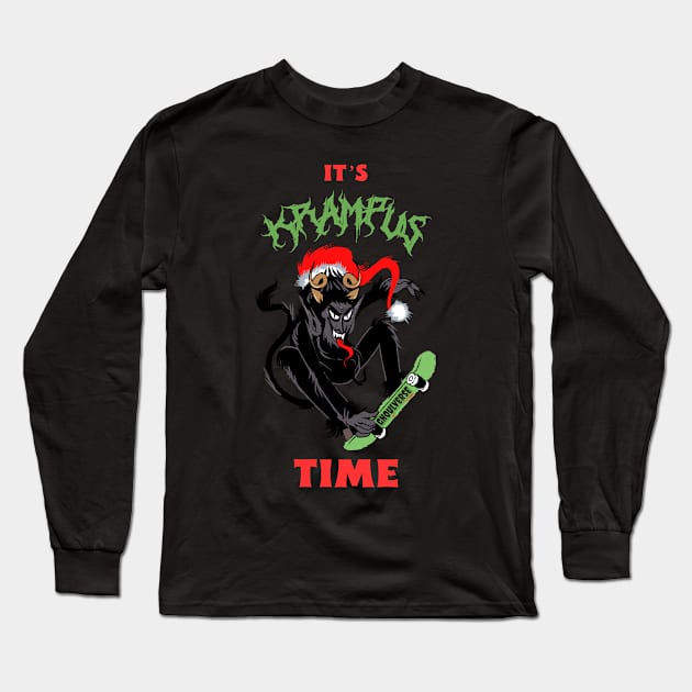 It's Krampus Time Long Sleeve T-Shirt by Ghoulverse